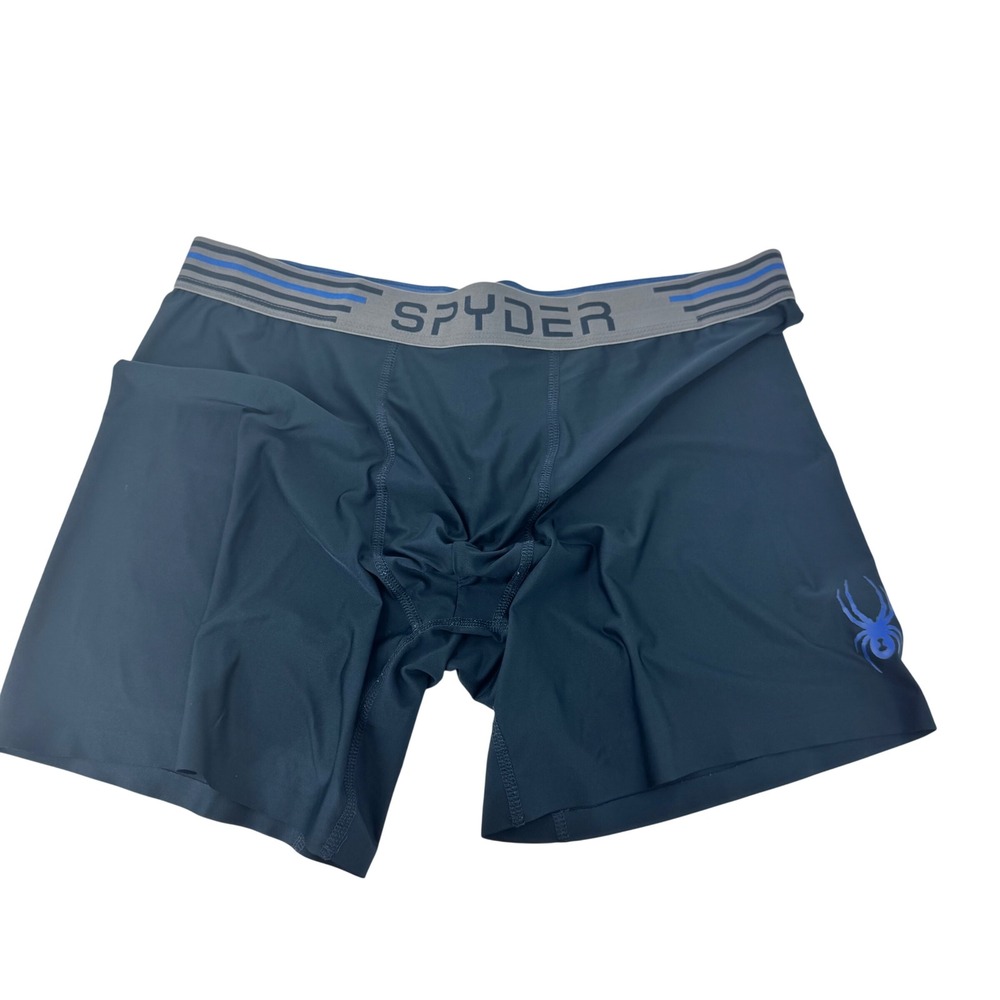 Spyder Men's Boxer Briefs Underwear Performance Stretch Dark Blue Size XL
